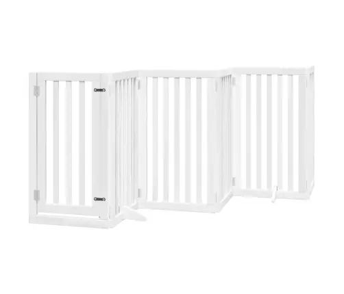 Varteliai Šunims Su Durimis, 9 Segmentai, Balti, 450cm Tuopa