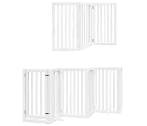 Varteliai Šunims Su Durimis, 9 Segmentai, Balti, 450cm Tuopa