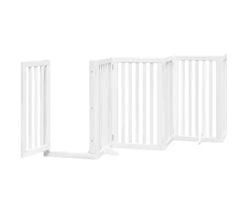 Varteliai Šunims Su Durimis, 9 Segmentai, Balti, 450cm Tuopa