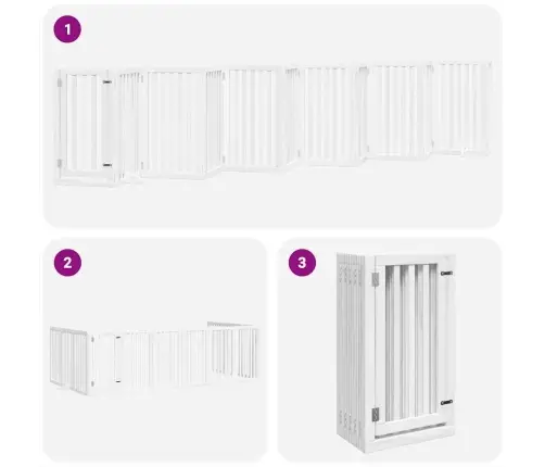 Suņu Vārti Ar Durvīm, Salokāmi, 12 Paneļi, 600 Cm, Papeles Koks Vidaxl