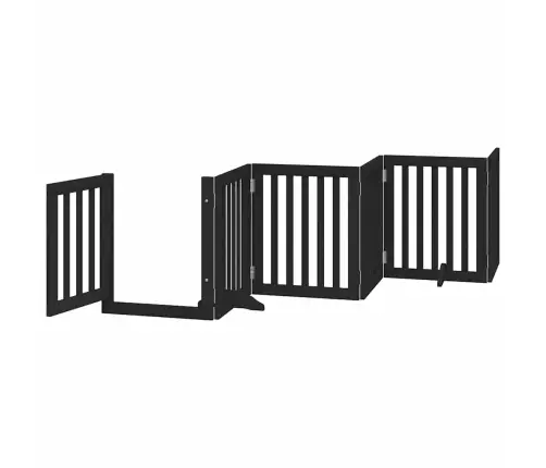 Suņu Vārti Ar Durvīm, Salokāmi, 9 Paneļi, 450 Cm, Papeles Koks Vidaxl
