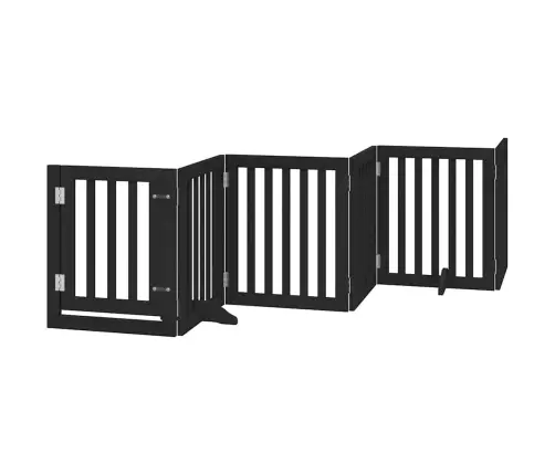 Suņu Vārti Ar Durvīm, Salokāmi, 15 Paneļi, 750 Cm, Papeles Koks Vidaxl