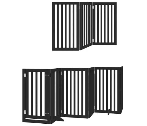 Varteliai Šunims Su Durimis, 12 Segmentų, Juodi, 600cm Tuopa