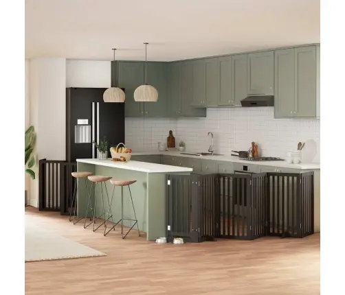 Varteliai Šunims Su Durimis, 12 Segmentų, Juodi, 600cm Tuopa