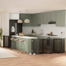 Varteliai Šunims Su Durimis, 15 Segmentų, Juodi, 750cm Tuopa