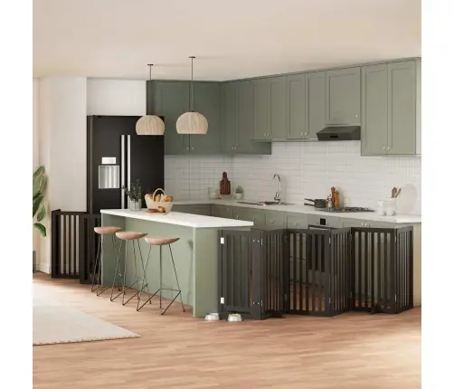 Varteliai Šunims Su Durimis, 15 Segmentų, Juodi, 750cm Tuopa