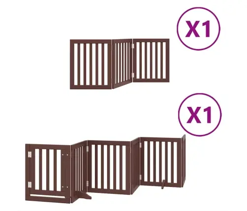 Varteliai Šunims Su Durimis, 9 Segmentai, Rudi, 450cm Tuopa