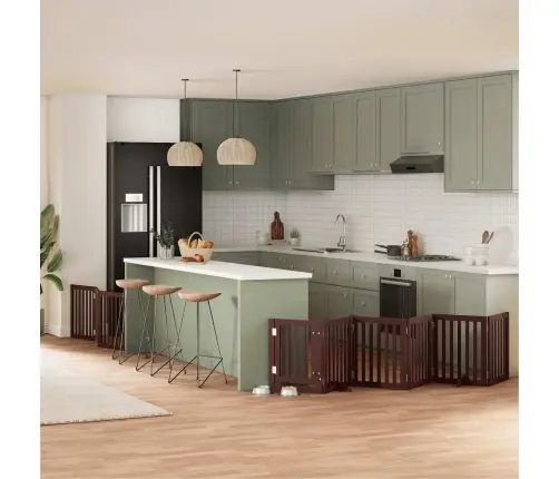 Varteliai Šunims Su Durimis, 9 Segmentai, Rudi, 450cm Tuopa