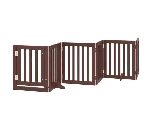 Kokkupandav Koeravärav Uksega, 15 Paneeli, Pruun 750 cm Pappel