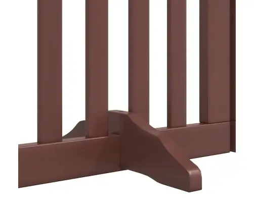 Suņu Vārti Ar Durvīm, Salokāmi, 9 Paneļi, 450 Cm, Papeles Koks Vidaxl