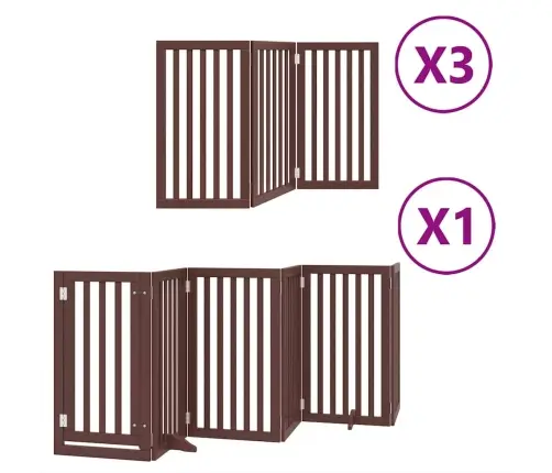 Varteliai Šunims Su Durimis, 15 Segmentų, Rudi, 750cm Tuopa