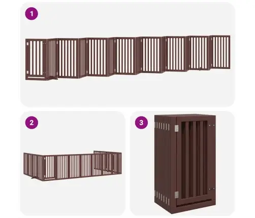 Varteliai Šunims Su Durimis, 15 Segmentų, Rudi, 750cm Tuopa