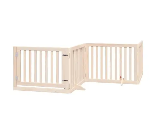 Suņu Vārti Ar Durvīm, Salokāmi, 12 Paneļi, 960 Cm, Papeles Koks Vidaxl