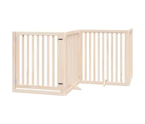 Suņu Vārti Ar Durvīm, Salokāmi, 6 Paneļi, 480 Cm, Papeles Koks Vidaxl