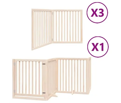 Varteliai Šunims Su Durimis, 10 Segmentų, 800cm Tuopos Mediena