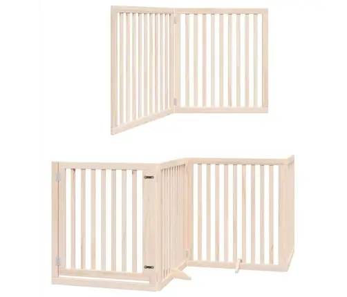 Suņu Vārti Ar Durvīm, Salokāmi, 12 Paneļi, 960 Cm, Papeles Koks Vidaxl