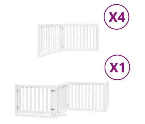 Varteliai Šunims Su Durimis, 12 Segmentų, Balti, 960cm Tuopa