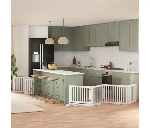 Varteliai Šunims Su Durimis, 12 Segmentų, Balti, 960cm Tuopa