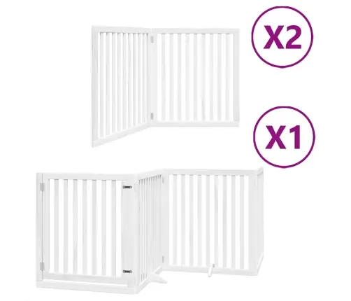 Suņu Vārti Ar Durvīm, Salokāmi, 8 Paneļi, 640 Cm, Papeles Koks Vidaxl