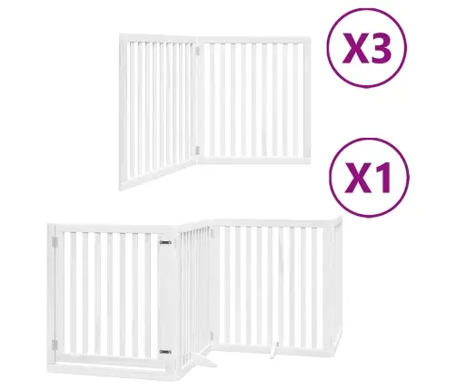 Varteliai Šunims Su Durimis, 10 Segmentų, Balti, 800cm Tuopa