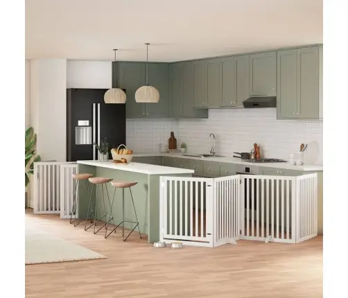 Varteliai Šunims Su Durimis, 10 Segmentų, Balti, 800cm Tuopa