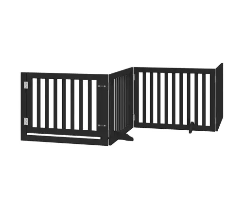 Suņu Vārti Ar Durvīm, Salokāmi, 8 Paneļi, 640 Cm, Papeles Koks Vidaxl