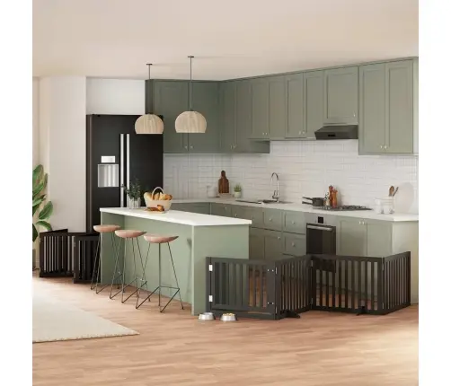 Varteliai Šunims Su Durimis, 10 Segmentų, Juodi, 800cm Tuopa