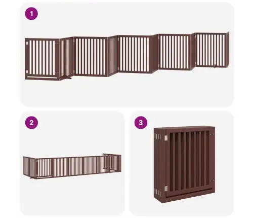 Varteliai Šunims Su Durimis, 10 Segmentų, Rudi, 800cm Tuopa