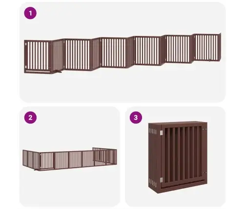 Varteliai Šunims Su Durimis, 12 Segmentų, Rudi, 960cm Tuopa