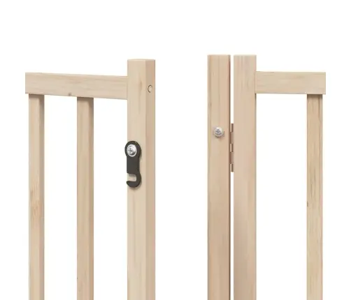 Suņu Vārti Ar Durvīm, Salokāmi, 9 Paneļi, 450 Cm, Papeles Koks Vidaxl