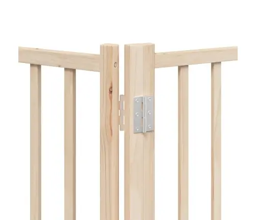 Suņu Vārti Ar Durvīm, Salokāmi, 9 Paneļi, 450 Cm, Papeles Koks Vidaxl