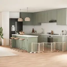 Kokkupandav Koeravärav Uksega, 9 Paneeli, 450 cm Paplipuit