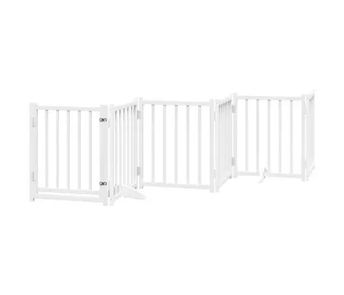 Suņu Vārti Ar Durvīm, Salokāmi, 9 Paneļi, 450 Cm, Papeles Koks Vidaxl