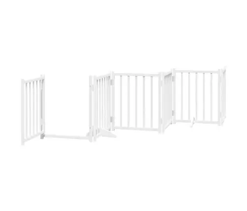 Suņu Vārti Ar Durvīm, Salokāmi, 9 Paneļi, 450 Cm, Papeles Koks Vidaxl