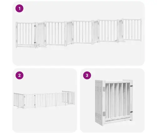 Suņu Vārti Ar Durvīm, Salokāmi, 9 Paneļi, 450 Cm, Papeles Koks Vidaxl