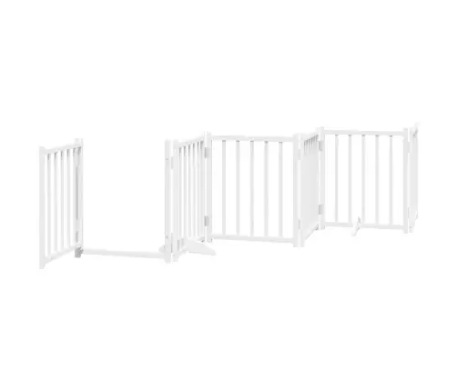 Suņu Vārti Ar Durvīm, Salokāmi, 15 Paneļi, 750 Cm, Papeles Koks Vidaxl