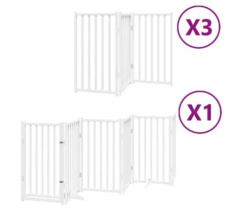 Varteliai Šunims Su Durimis, 15 Segmentų, Balti, 750cm Tuopa