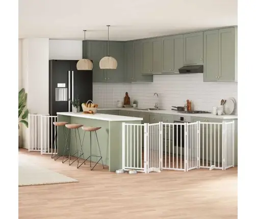 Varteliai Šunims Su Durimis, 15 Segmentų, Balti, 750cm Tuopa