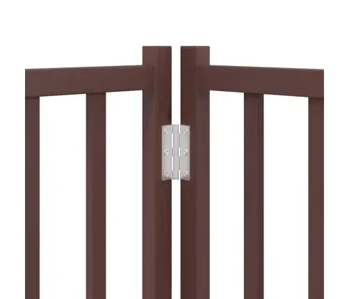 Suņu Vārti Ar Durvīm, Salokāmi, 9 Paneļi, 450 Cm, Papeles Koks Vidaxl