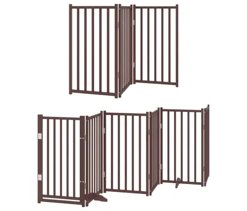 Varteliai Šunims Su Durimis, 9 Segmentai, Rudi, 450cm Tuopa