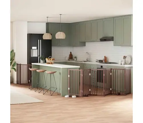 Varteliai Šunims Su Durimis, 9 Segmentai, Rudi, 450cm Tuopa