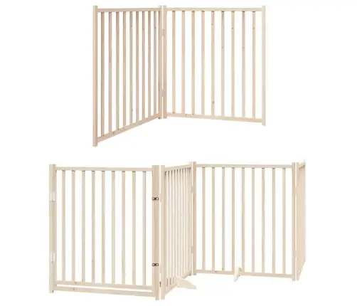 Suņu Vārti Ar Durvīm, Salokāmi, 10 Paneļi, 800 Cm, Papeles Koks Vidaxl