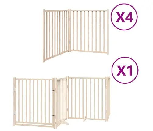 Varteliai Šunims Su Durimis, 12 Segmentų, 960cm Tuopos Mediena