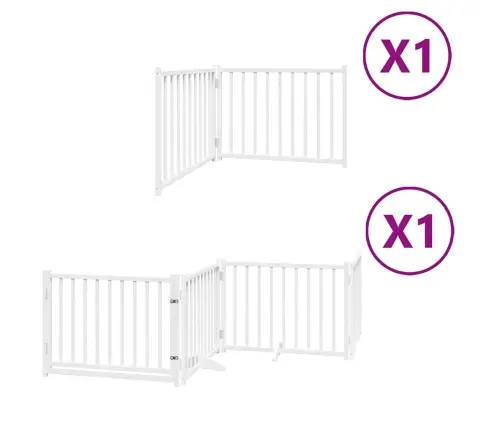 Varteliai Šunims Su Durimis, 6 Segmentai, Balti, 480cm Tuopa