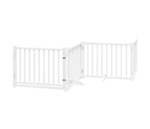 Varteliai Šunims Su Durimis, 6 Segmentai, Balti, 480cm Tuopa