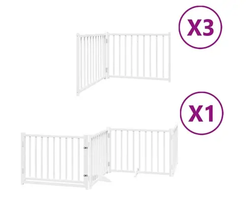 Varteliai Šunims Su Durimis, 10 Segmentų, Balti, 800cm Tuopa