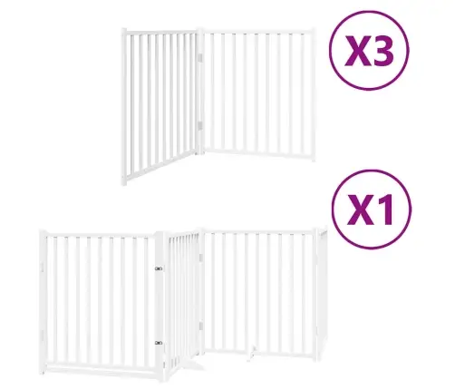 Suņu Vārti Ar Durvīm, Salokāmi, 10 Paneļi, 800 Cm, Papeles Koks Vidaxl