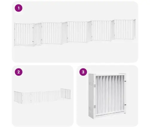 Suņu Vārti Ar Durvīm, Salokāmi, 10 Paneļi, 800 Cm, Papeles Koks Vidaxl