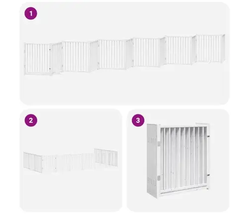 Suņu Vārti Ar Durvīm, Salokāmi, 12 Paneļi, 960 Cm, Papeles Koks Vidaxl