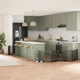 Suņu Vārti Ar Durvīm, Salokāmi, 12 Paneļi, 960 Cm, Papeles Koks Vidaxl